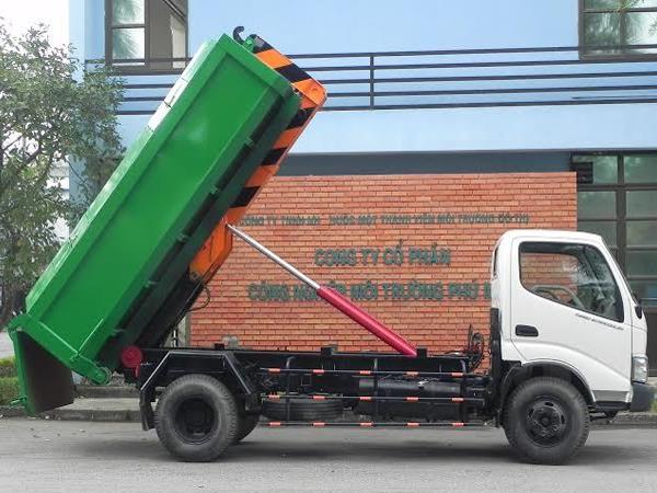 Xe chở rác thùng rời Hooklift HINO WU342L 6 khối